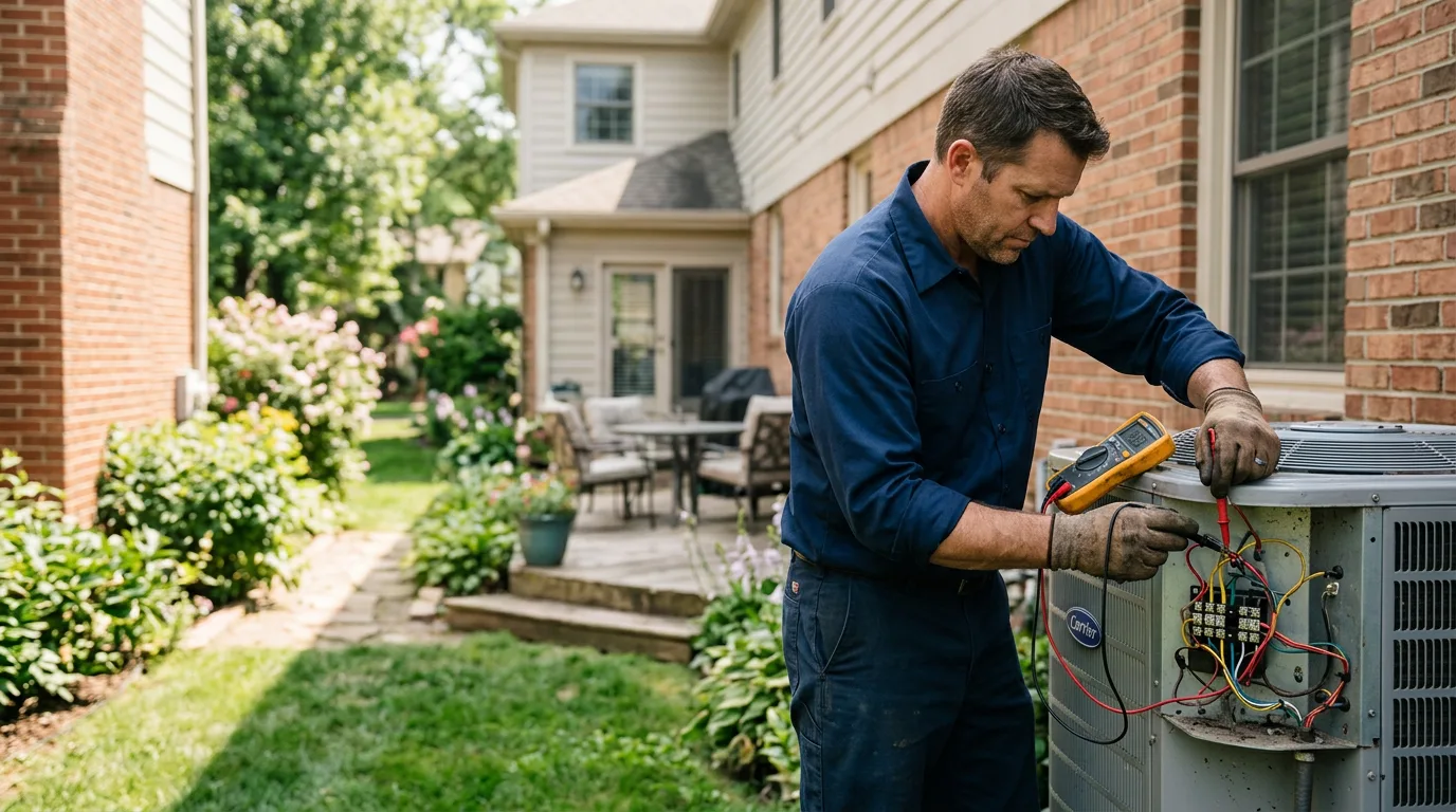 HVAC technician working near Elizabethtown, IN